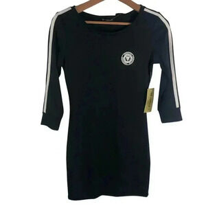 NWT Forever 21 Black Sporty Long Sleeved Bodycon Dress Women's Size S